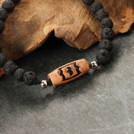 Bracelet from Lava with bead Ji "Garuda" No. 3-1