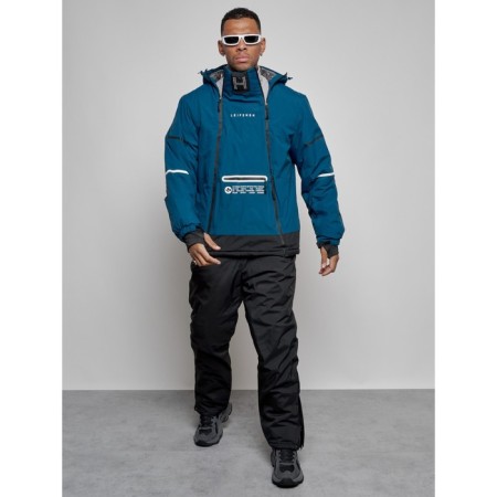 Ski costume male winter, size 56, blue color-17