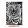 Engraving "Tiger" with a metallic effect "Gold", A4