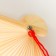 Fan Bamboo, Textile H = 23 cm "Ventka with roses" red, with a brush