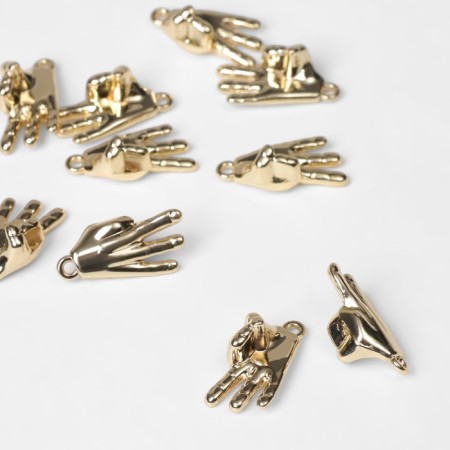 Suspension "Hand" ok, set 10 pcs., Color gold