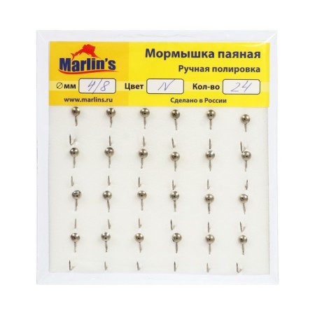 Mormyshka soldering Marlin’s Glazer, 4 mm, 8 nickel, 24 pcs.-1