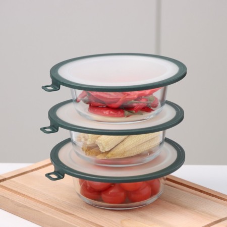 Vacuum lid for utensils shade, d = 16 cm, green color-2