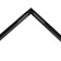 Connector L-shaped flum, black color