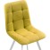 Stool on a metal frame chilli metal/velor, white/yellow 43.5x50x87.5 cm