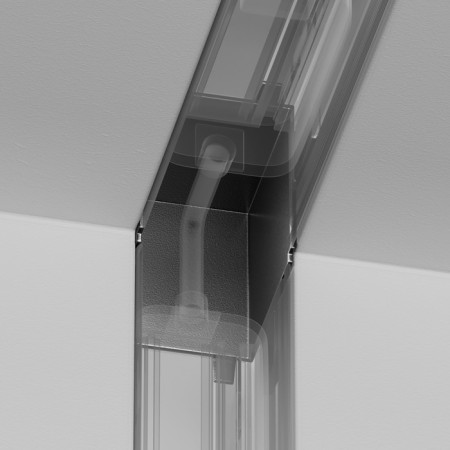 The internal corner connector for the built-in track system Technical TRA084CT-12B, 4.6x4.6x6.5 cm, black color is black-4