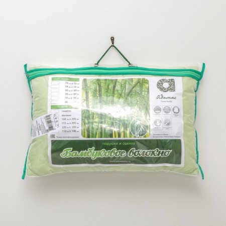 Adamas pillow "Bamboo", size 40x60 cm, bamboo fiber, Polikotton case case-1