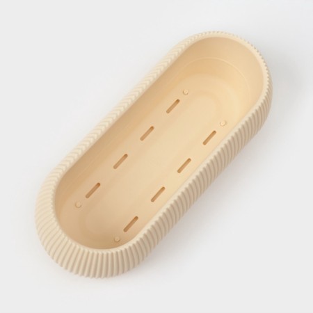 Kashpo for flowers with a pallet Rasfill, 1.3 l, 20.5 × 8.5 × 7 cm, oval, beige-2