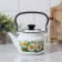 Cylindrical kettle, 2 l, induction, neckline, white color