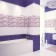 Glass WAVE WA7H121, purple, 40x440 mm