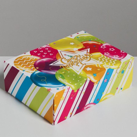 Gift folding box, packaging, "balls", 22 x 30 x 10 cm-3