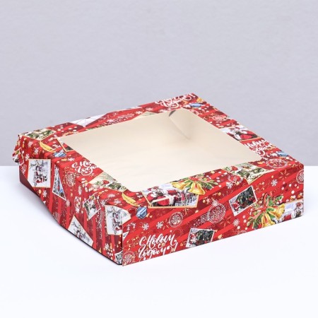 Folding box with the window "Parcel" 15 x 15 x 4 cm-1