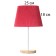 Lumber of the desktop "severity" 1x40W E27 burgundy 22.5x22.5x41.5cm