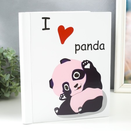 Photo album magnetic 20 sheets "I love panda" 29x24x2 cm
