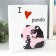 Photo album magnetic 20 sheets "I love panda" 29x24x2 cm