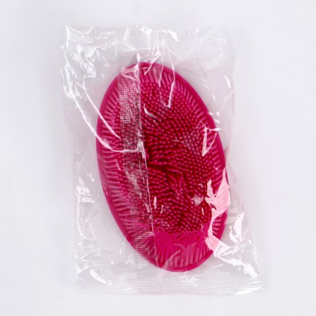 Baby silicone washcloth for swimming babies, pink color-4