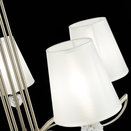 Ceiling EVOLUCE lamp. Sle111203-05. Bergamo. 5x40 W, E14, 66x66x50 cm, Nickel color, transparent-5