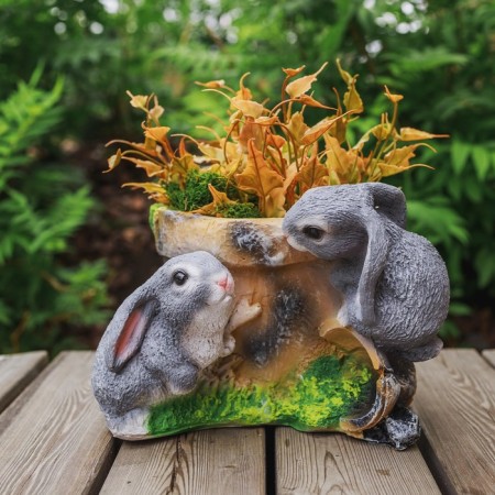 Figure pot "Hare at the pot" 17cm-2