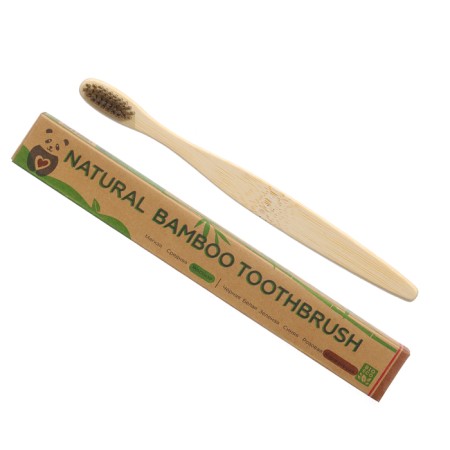 Bamboo Toothbrush hard, 5 pieces, mix of flowers-1