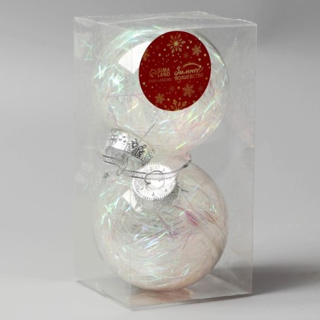 Set of balls plastic D-8 cm, 2 pcs "Shine" mother-1