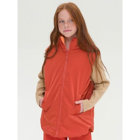 Vest for girls, height 122 cm, orange color-2