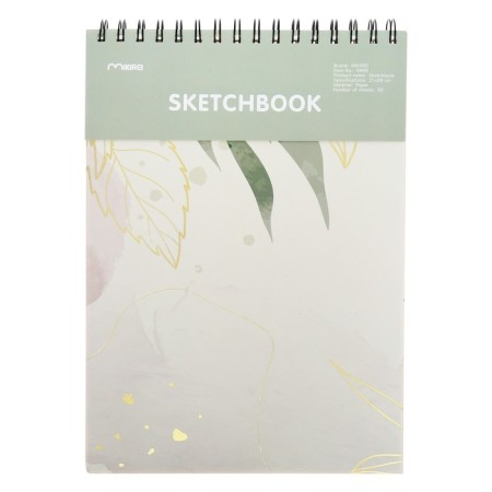 Sketchbook 21x29cm for pastel, 30 sheets "Flowers", hard cover, density 130 gr, mix-1