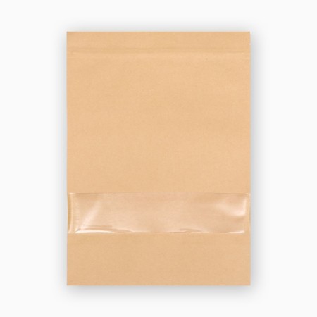Zip-Lock package Craft with a rectangular window 18 x 26 cm-5