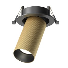 The built-in lamp Technical C081CL-01-GU10-M, 1x10W, 5.4x5.4x14.1 cm, GU10, black and matte gold color
