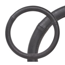 The steering wheel braid, perforated skin, black, 37-39 cm