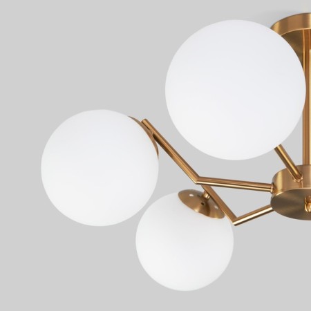 Ceiling Lamp EUROSVET FROST 70154/6, E27, 6x60W, 720x720x314 mm, brass color-1