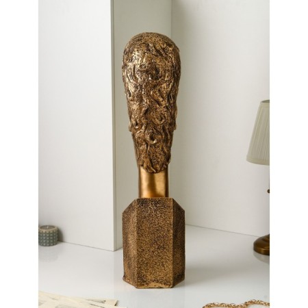 Figure "Face", polystone, 82 cm, color gold-3
