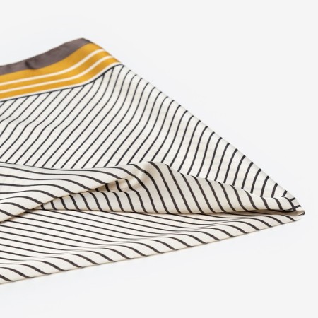 Women's scarf minaku size 70*70 cm, brown color-1