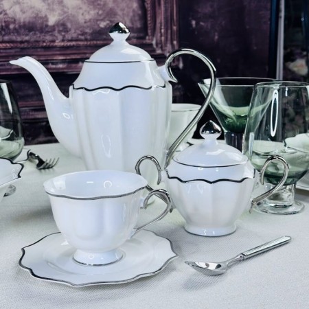 Tea Service Lenardi Magnolia Silver, 14 items