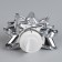 LED toy "Balt-star" 9 × 6 × 9 cm, batteries Lr44x3, glow of multi, silver
