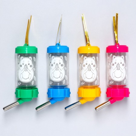 Drill for rodents "hamster" 80 ml, 9x4.5 cm, mix of flowers-1