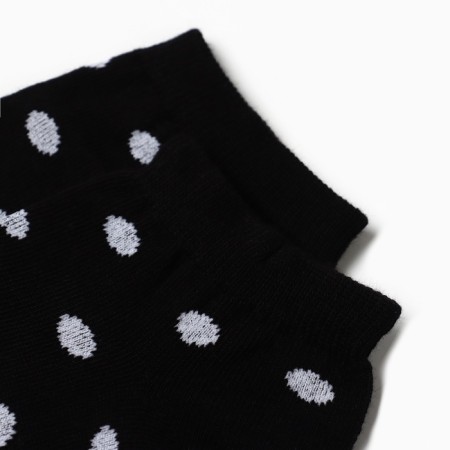 Women's socks shortened "peas", black color, rr 23-25-1