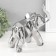 Souvenir Ceramics "Geometry. Elephant" silver 11x26x18 cm