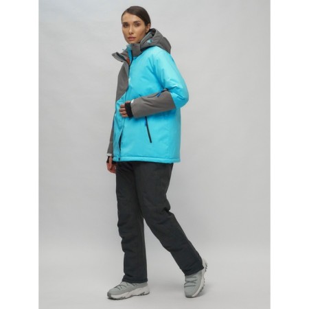 Ski suit female, size 58, blue color-1