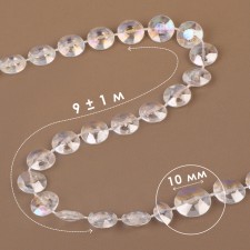 Beads on threads, with holography, 10 mm, 9 ± 1 m, the color is transparent