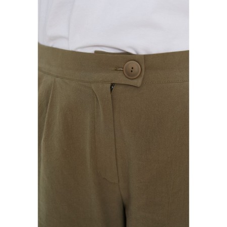 Female trousers, size 54, green color-5