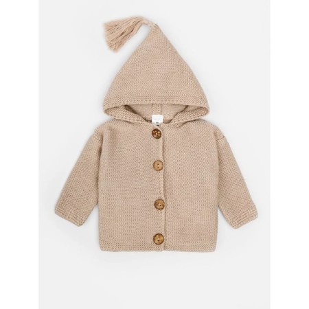 Sweater Children's Knitted Amarobaby Brush, height 68 cm, beige color-11