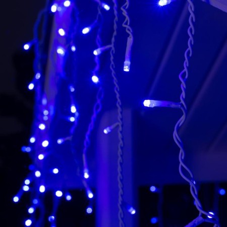 Garland "fringe" 4 × 0.6 m, IP44, white thread, 180 LED, glow blue, 8 modes, 220 V-3