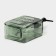 Glass soap dispenser 580 ml, the color is transparent green, black pump