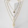 Piece "chain" razor, cross, bead, color gold, 50 cm