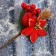 Decor "Winter charm" flowers of berries of needles gold, 13 cm