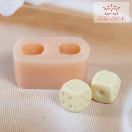 Silicone Mold "Playing Bones" 1.3x1.3x1.3 cm