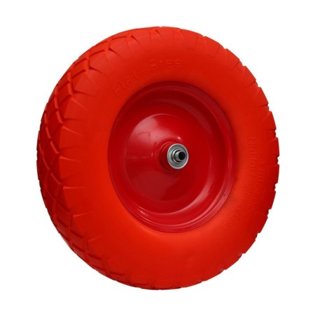 Polyurethane wheel, d = 400 mm, hub: diameter 16 mm, length 120 mm