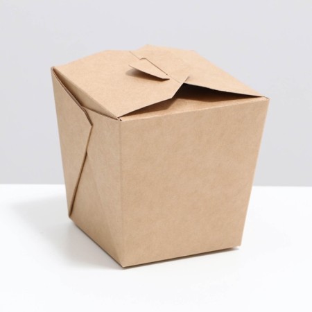Box for noodles "Wok" team, craft, 9 x 9 x 9 cm-1