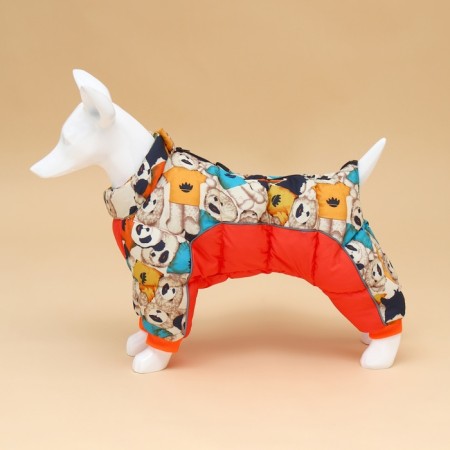 Dogs "Bear Teddy", size 22 (DS 48, OG 54, Osh 38 cm), orange-2