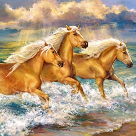 Puzzle "Fantastic horses", 1000 elements-1